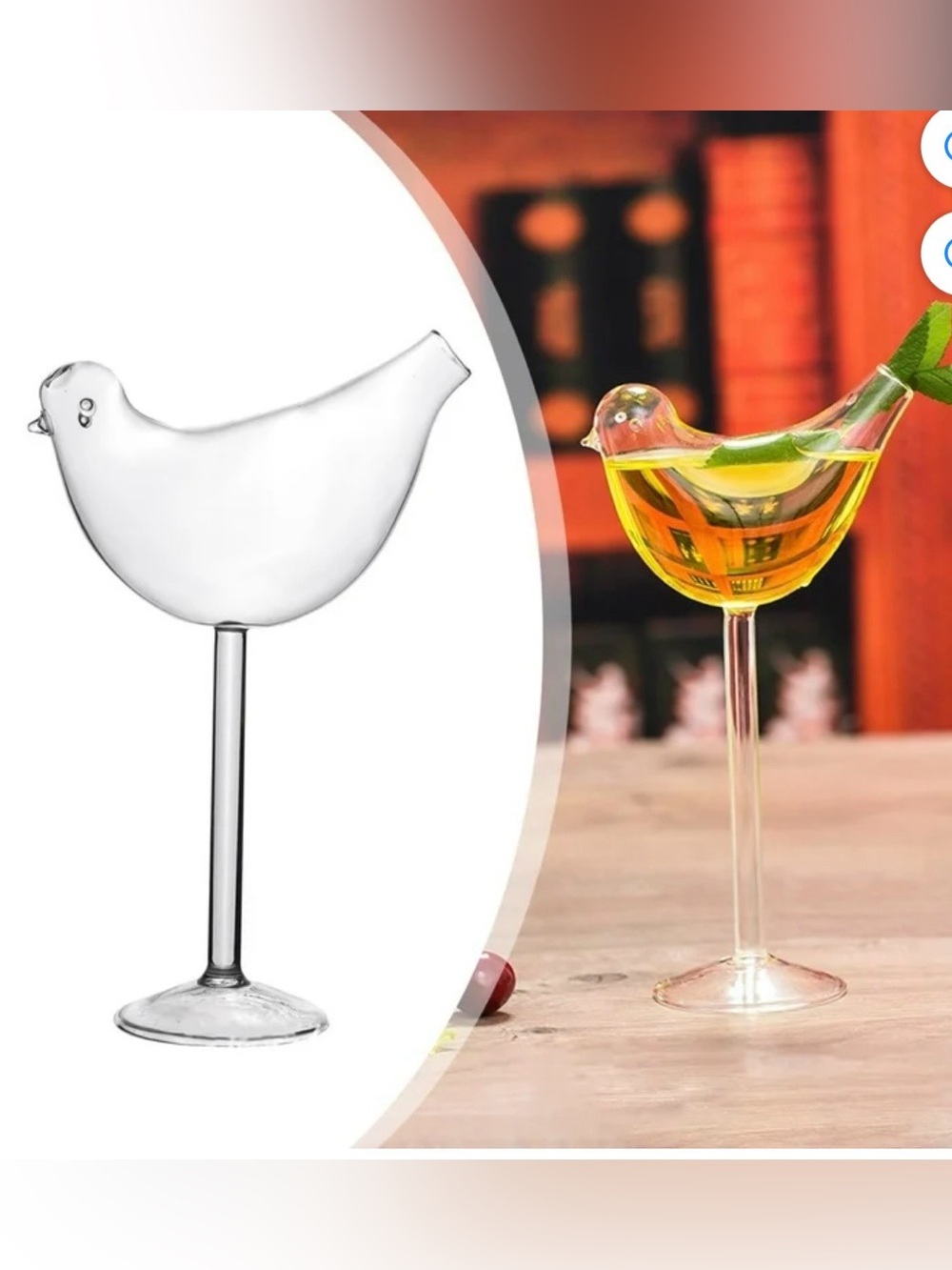 Flutes Bird Shaped Cocktail Glass